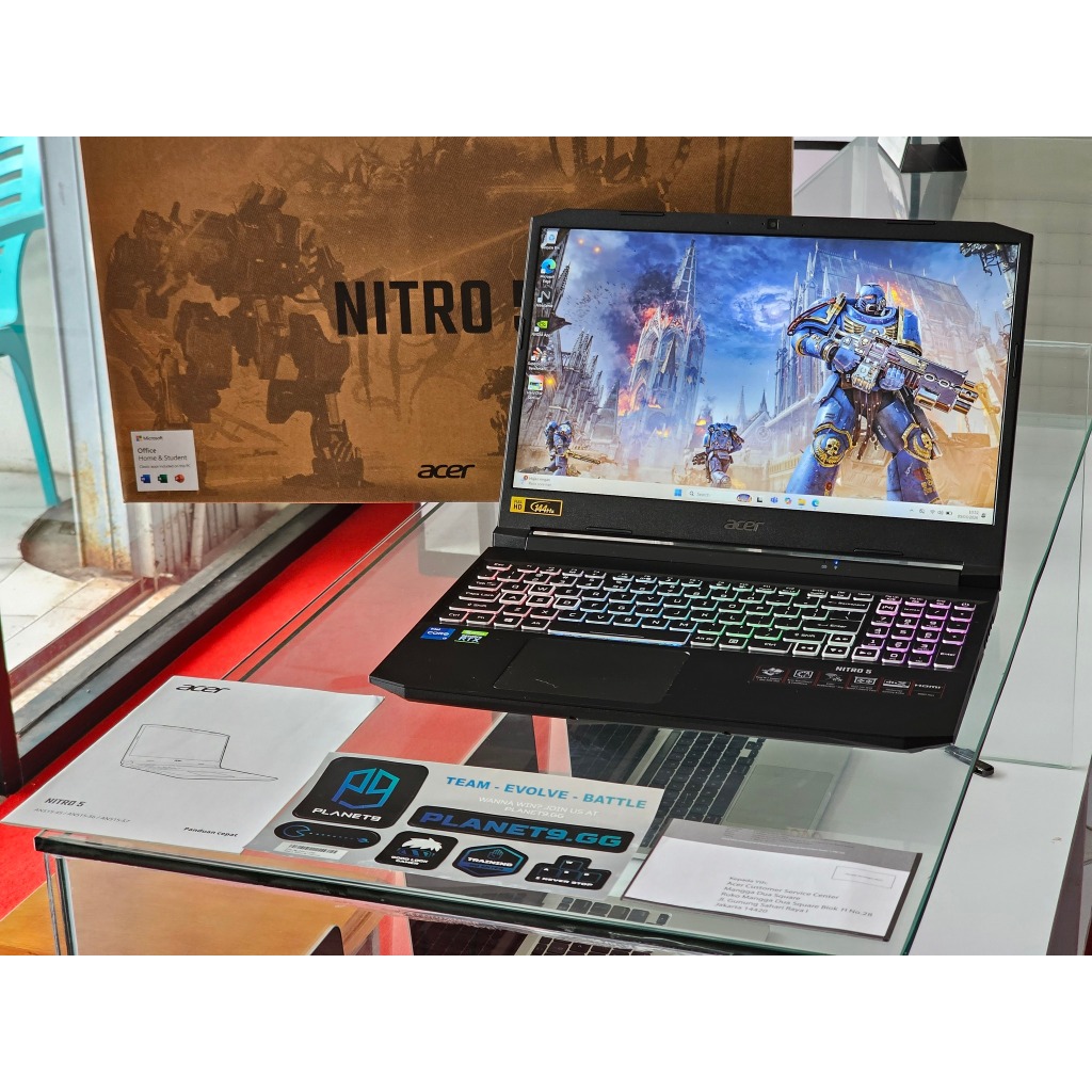 ACER Nitro 5 AN515-57 intel core i7 gen 11 Ram 16 GB Nvidia RTX 3060 144 Hz Gaming Editing dan rende