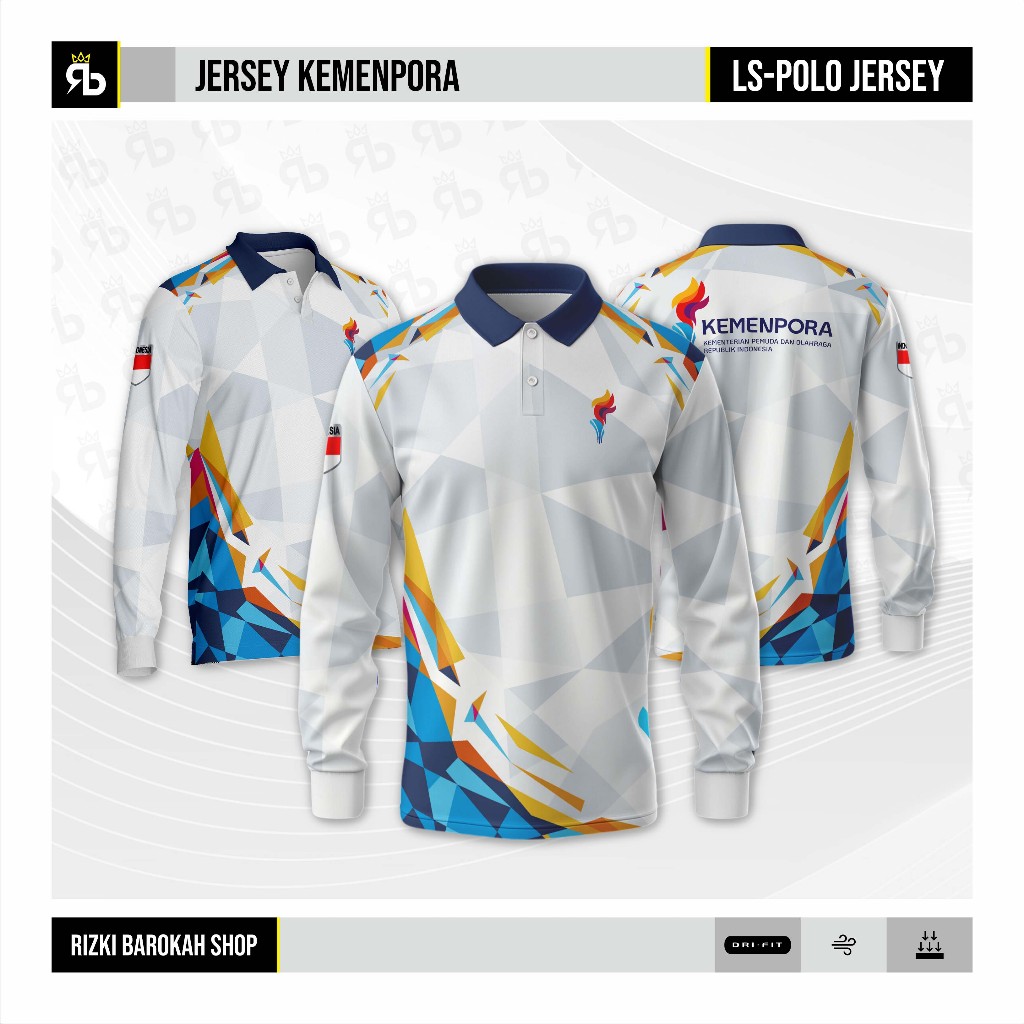 WANGKI KEMENPORA PANJANG / JERSEY KEMENPORA / WANGKI LENGAN PANJANG/ BAJU OLAHRAGA / BAJU SANTAI