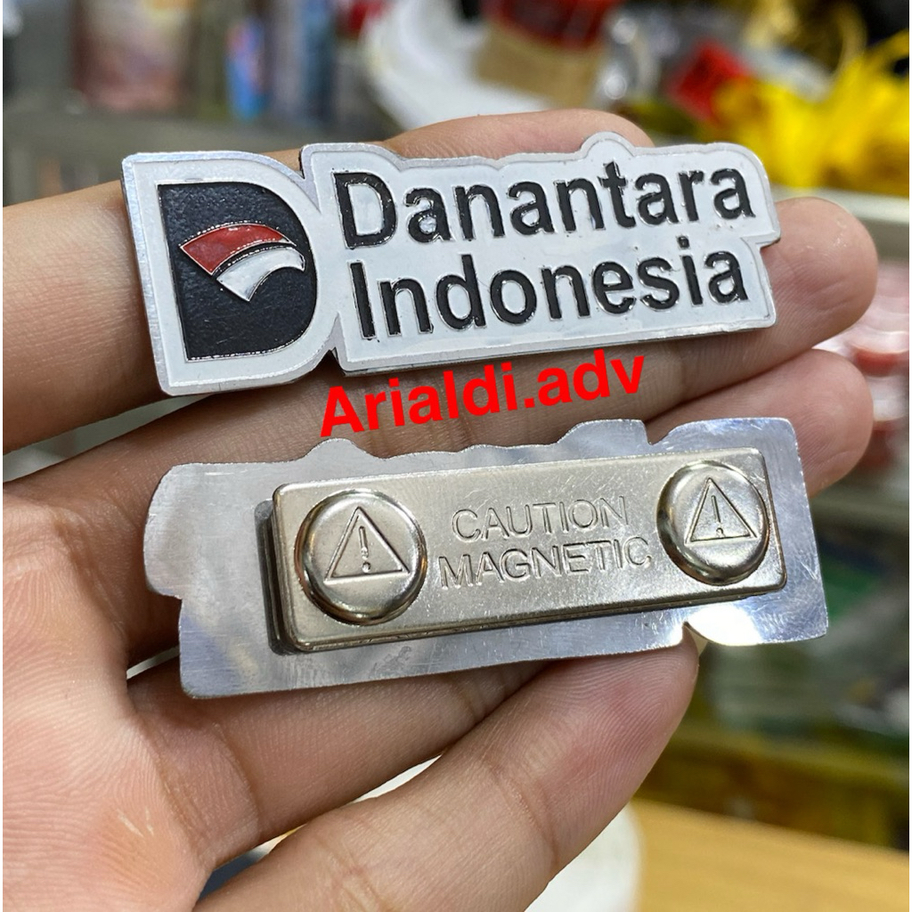 pin Danantara Indonesia ukuran 2x6 cm stenlish eching magnet