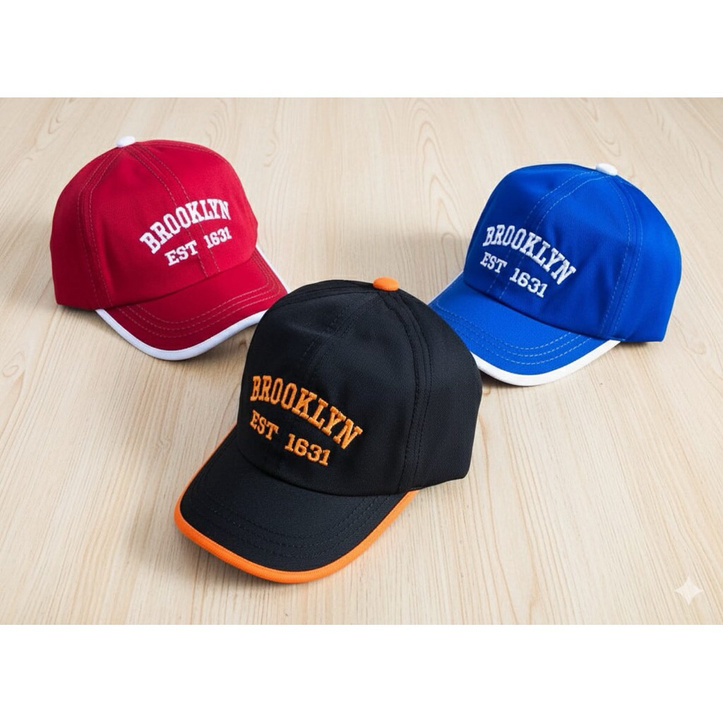 TOPI DISTRO ANAK MOTIF BROOKLYN EST 1631 / TOPI DISTRO ANAK BORDIR BROOKLYN EST 1631 / TOPI DISTRO A