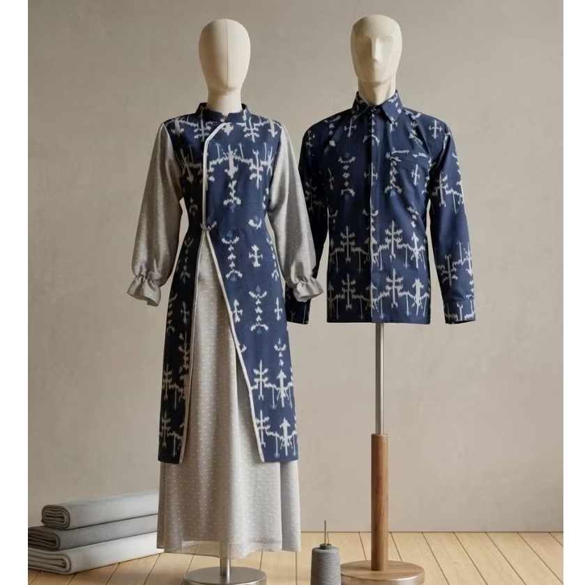 dress Gamis tenun Jepara CAHAYA TENUN JEPARA mix tille