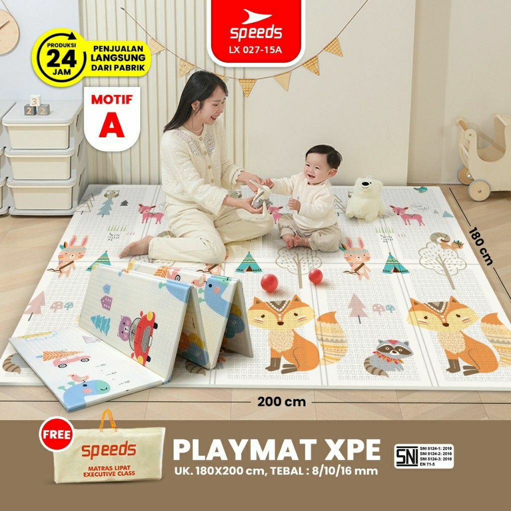 Speeds Playmate 8MM / 15MM / 180x200cm / 115x180cm / 85x180cm / Labeille Junior Playmat Premium Leba