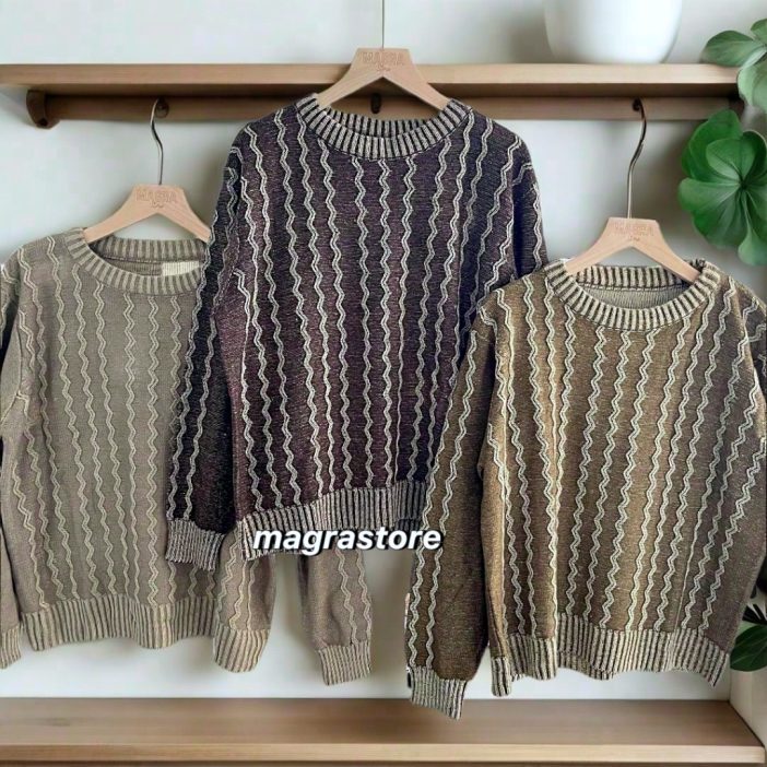 Hazel Sweater - Atasan Sweater Rajut Model Crewneck