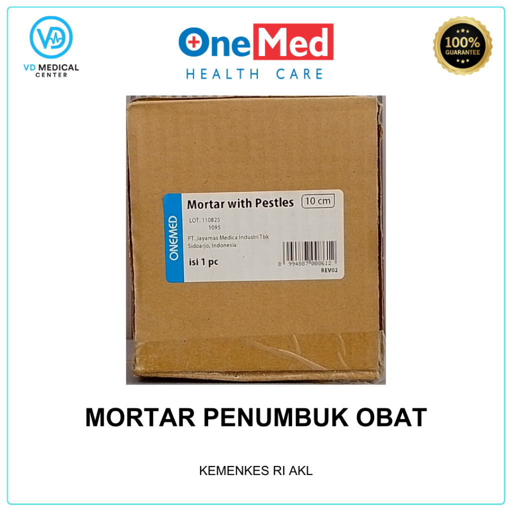 Mortar 10 cm Alat Penumbuk Obat - Bahan Dari Porselen, Kuat, Tahan Lama