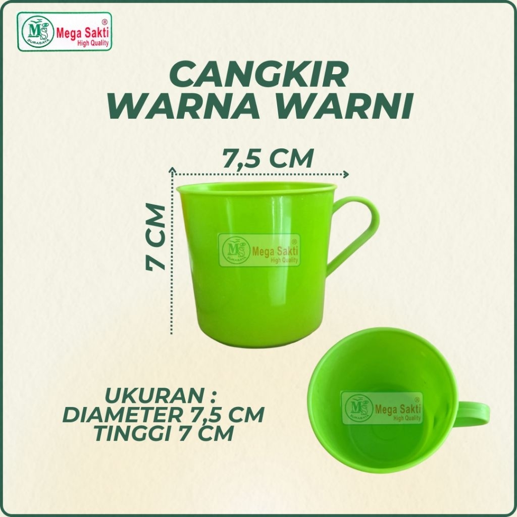 (ISI 6 PCS) GELAS CANGKIR WARNA WARNI / GELAS KECIL WARNA WARNI / CANGKIR MINI PLASTIK / GELAS PLAST
