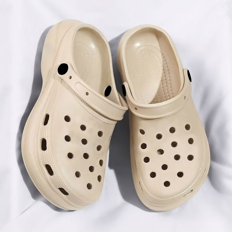 Sandal Crocs Pria Wanita Polos Sandal Karet Anti Slip Nyaman Sandal Casual Unisex