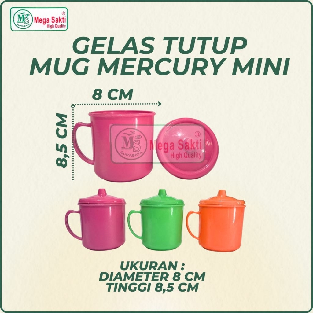 (ISI 1 PCS) GELAS TUTUP PLASTIK MINI DAN BESAR / GELAS TUTUP PLASTIK TEBAL / MUG TUTUP PLASTIK / GEL