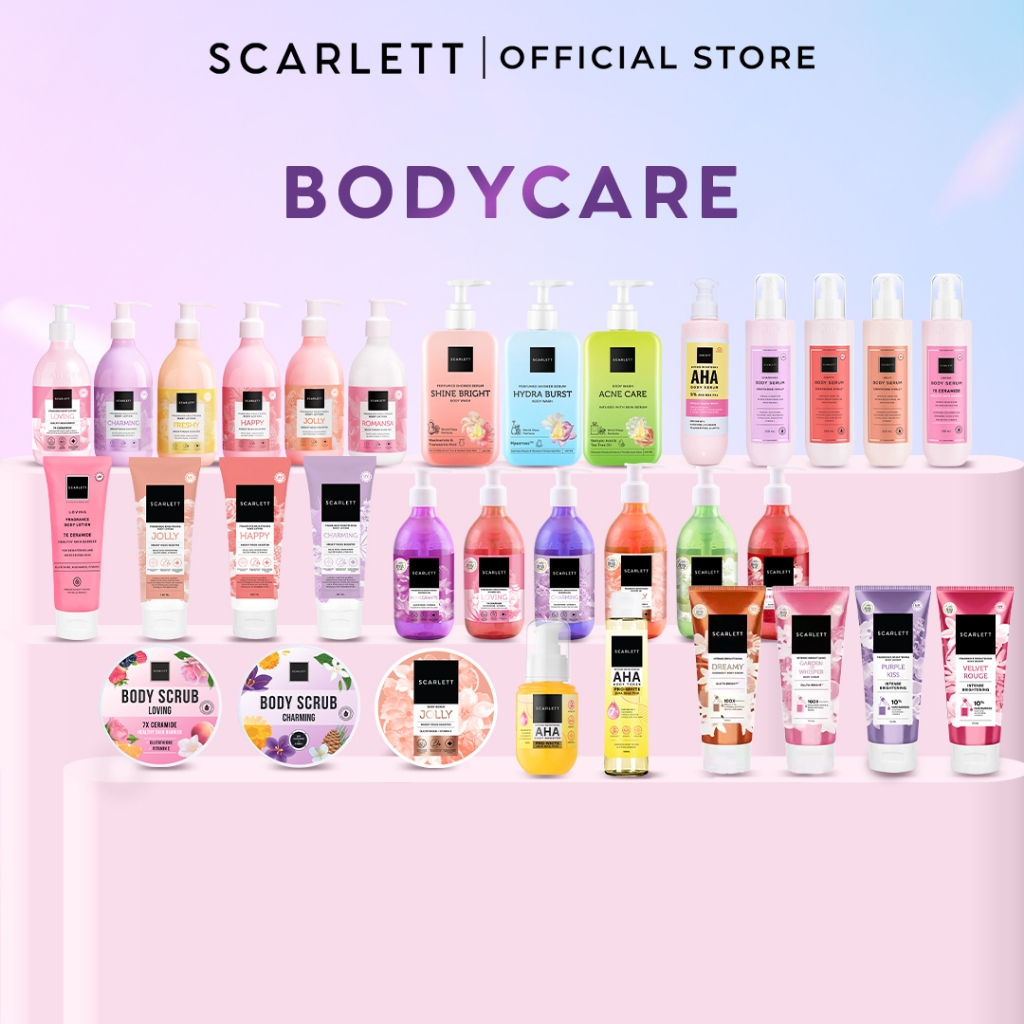 SCARLETT Body Care All Series - Body Scrub, Shower Scrub, Shower Gel, Body Serum, Body Lotion, Body 