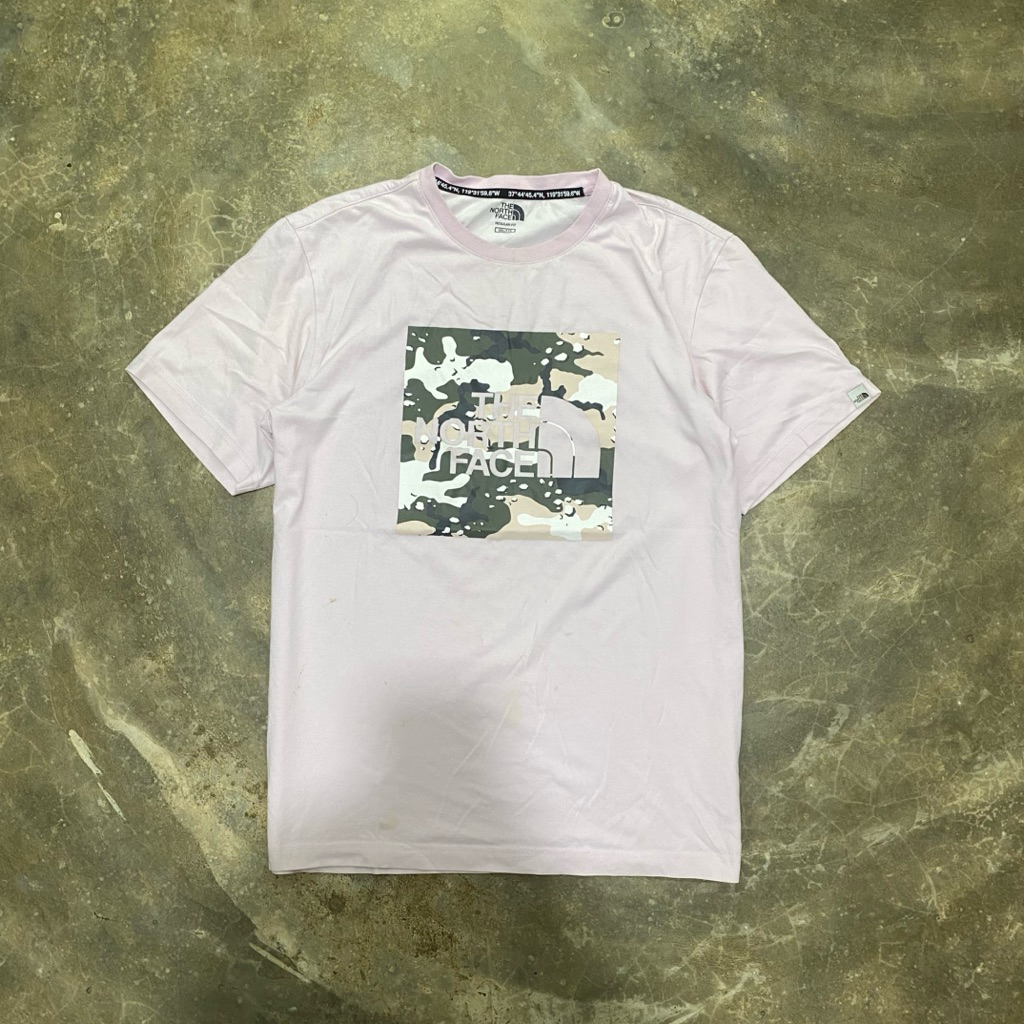 kaos the north face logo camo second