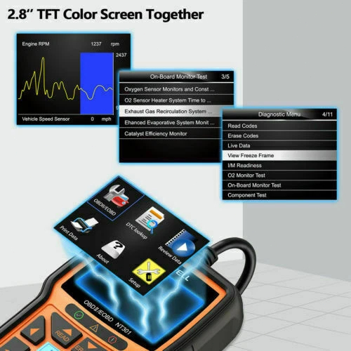 Foxwell Nt301 Obd2 Scanner Mobil Universal Automotive Code Reader Check Engine Fault Car Diagnostic