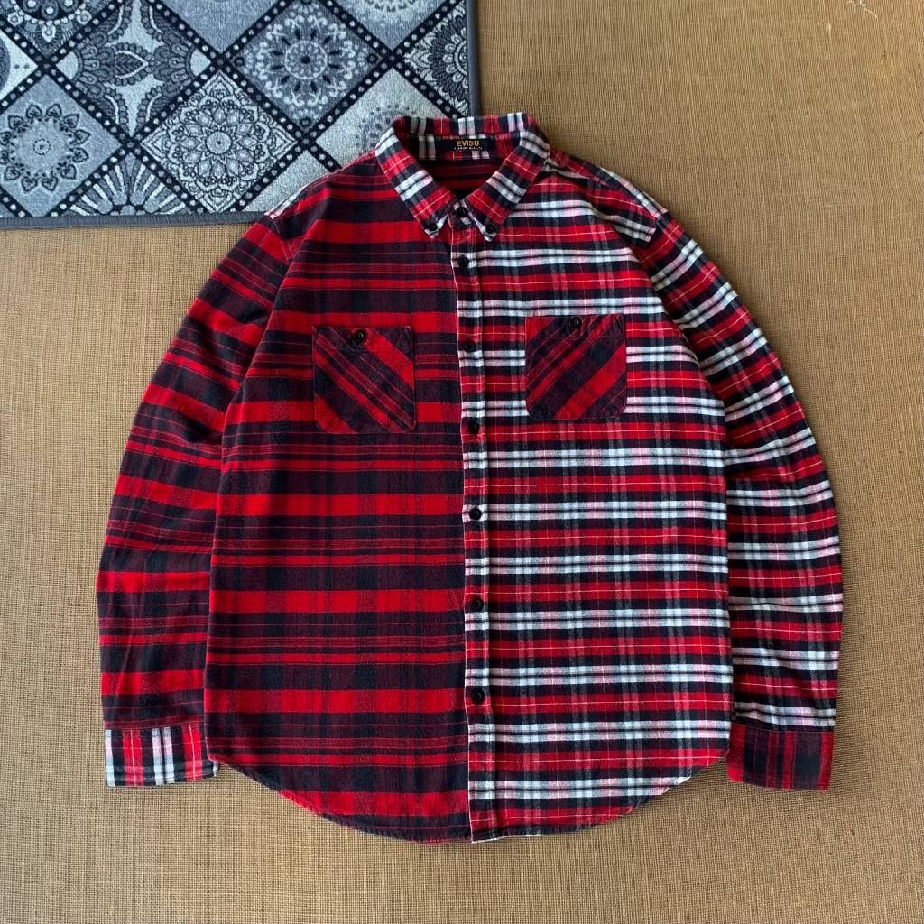 kemeja Flanel Evisu size L 100% original 050326Q