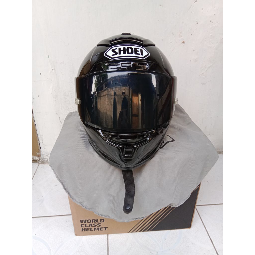 Helm Fullface Shoei X14 Black Glossy 100% Original