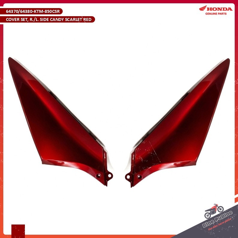 Cover Set Samping Merah Honda Supra X 125/64370KTM850CSR-64380KTM850CSR/COVER SET, R. SIDE CANDY SCA