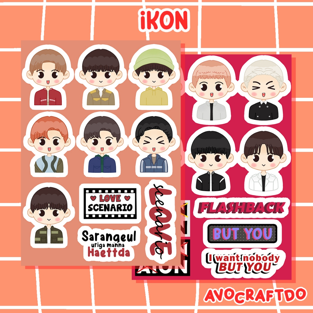 [ AVOCRAFTDO ] Sticker Kpop iKON Die Cut