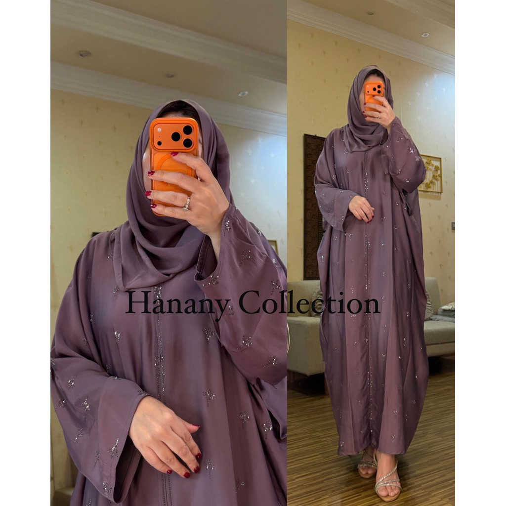 Abaya Dubai Kalong Ungu