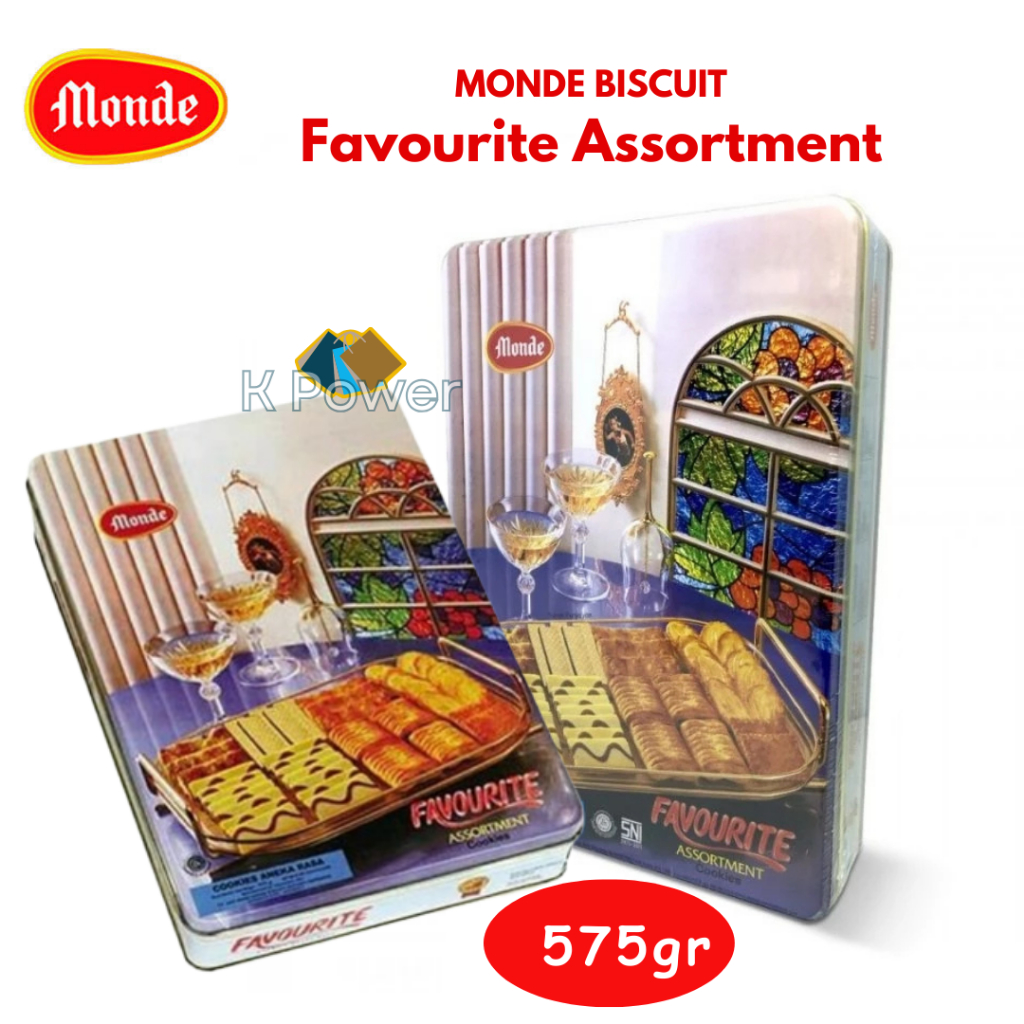 Monde Favourite Assortment Cookies 575gr - Kue Lebaran Kaleng / Kue Kering