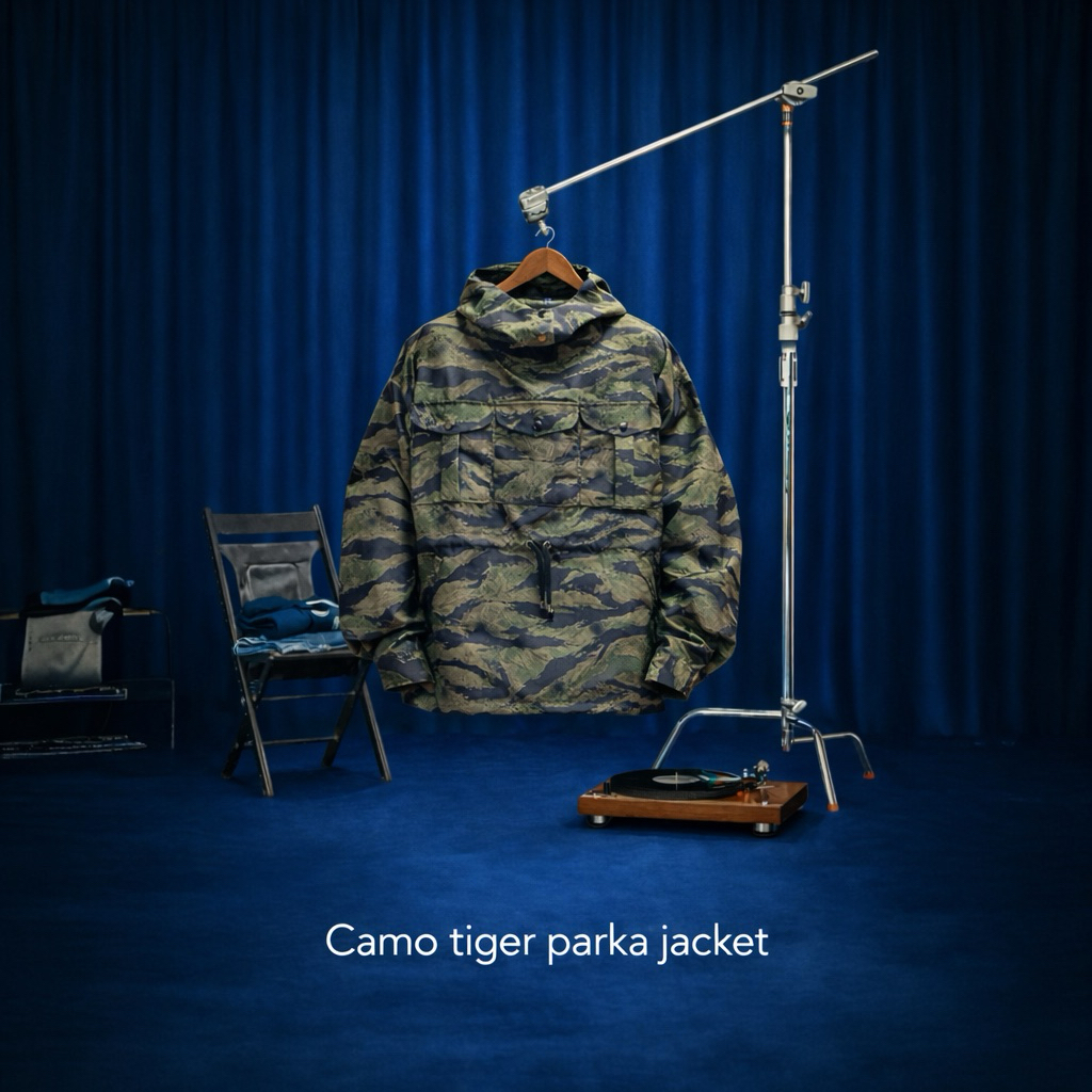 Supranaree Parka Jacket Camo Tiger Hoodie Waterproof