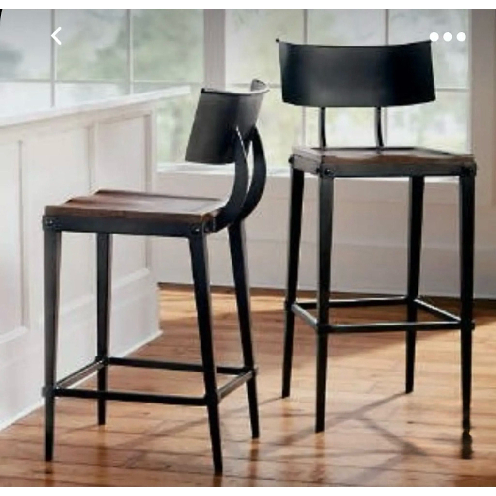 Kursi Bar Besi Dudukan Kayu Jati Kursi Bar Stool Besi Terbaik