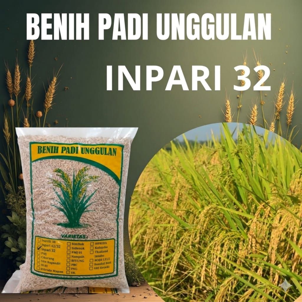 benihnpadi inpari 32 benih padi unggul inpari 32 kemasan 5kg