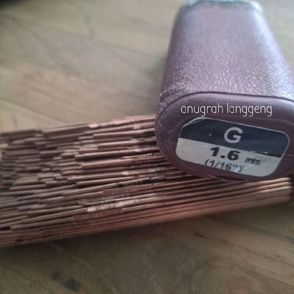 TIG ROD ARGON BESI/BAJA/MILD STEEL ST-50G ER70S-G FILLER ROD diameter 1.6mm panjang 1 meter Kawat La