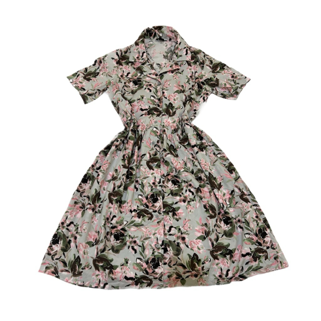 Preloved MONKI H&M Flower Dress Summer Fashion Daster Swedish Brand Branded Uk M-XL LD 92 PB 92