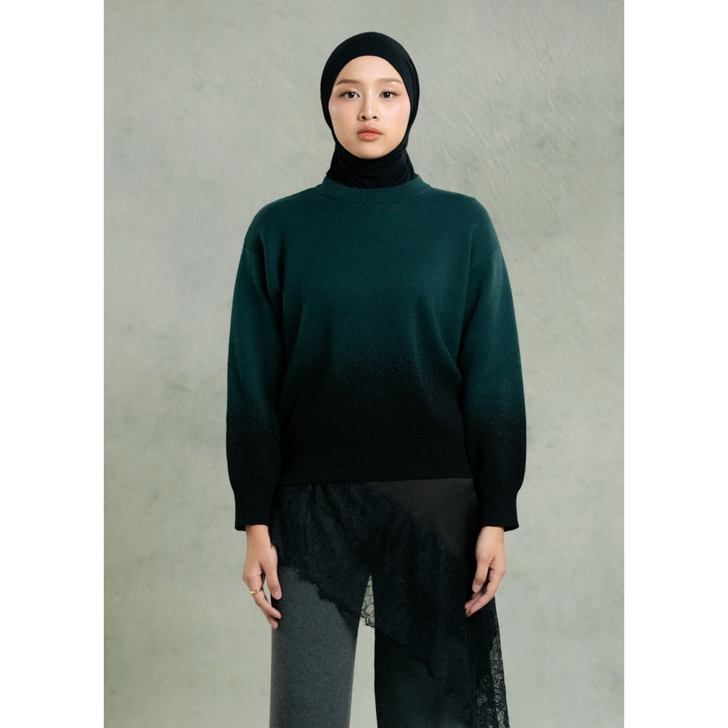 NUETA : Suna Knit Twotone Sweater