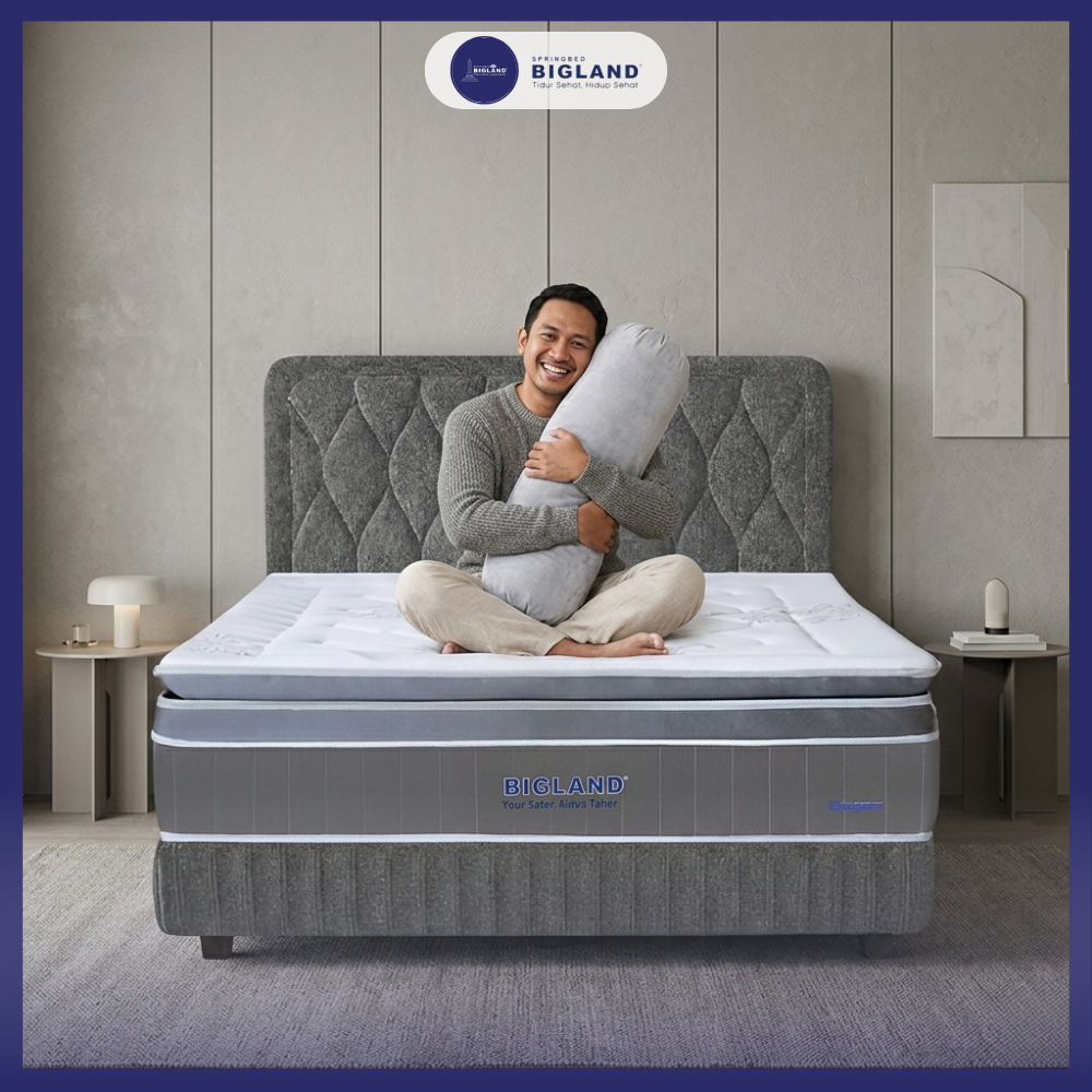 Kasur Spring bed pocket tinggi 33 cm ukuran 160x200, 180x200 tipe Elegant by Bigland