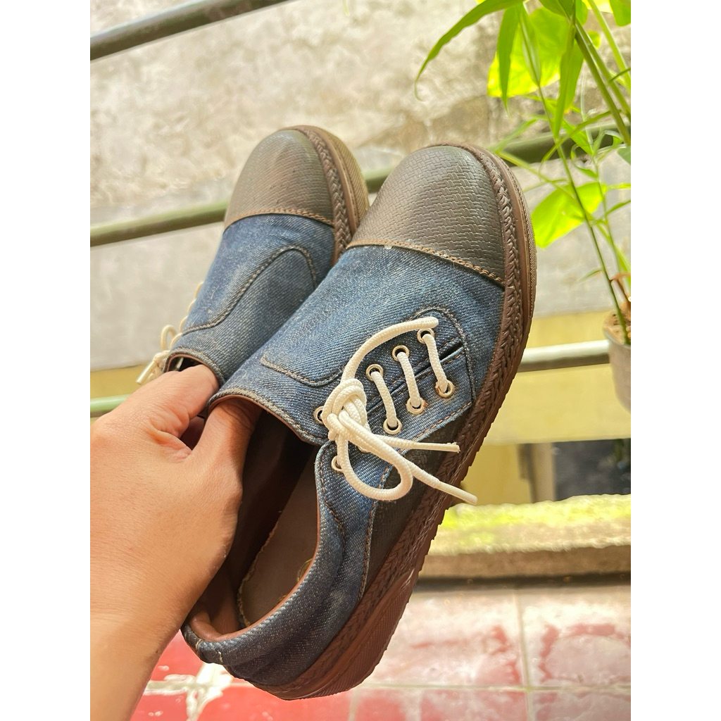 Triset preloved orySepatu Kain Nyaman & Ringan - Sepatu Casual Wanita Sol Platform, Breathable / Sep