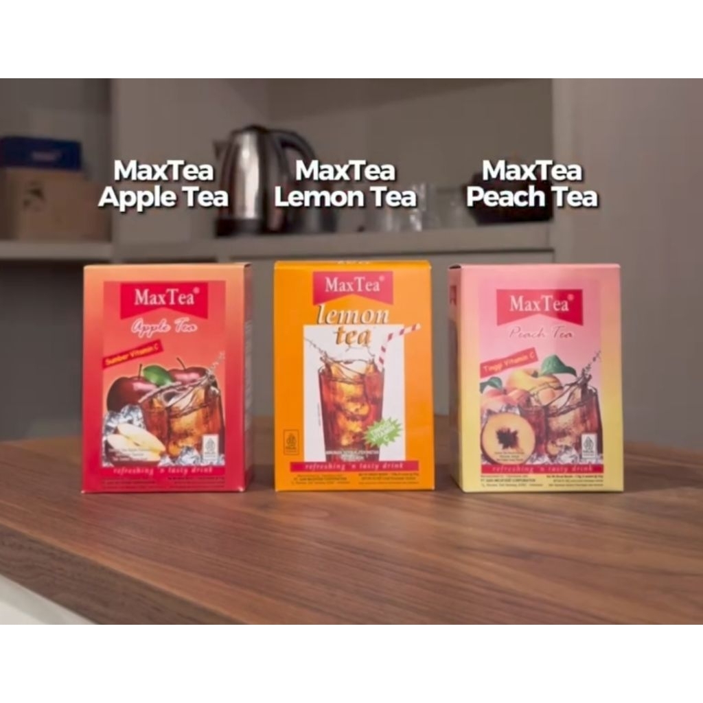 MAXTEA LEMON TEA, APPLE TEA, PEACH TEA