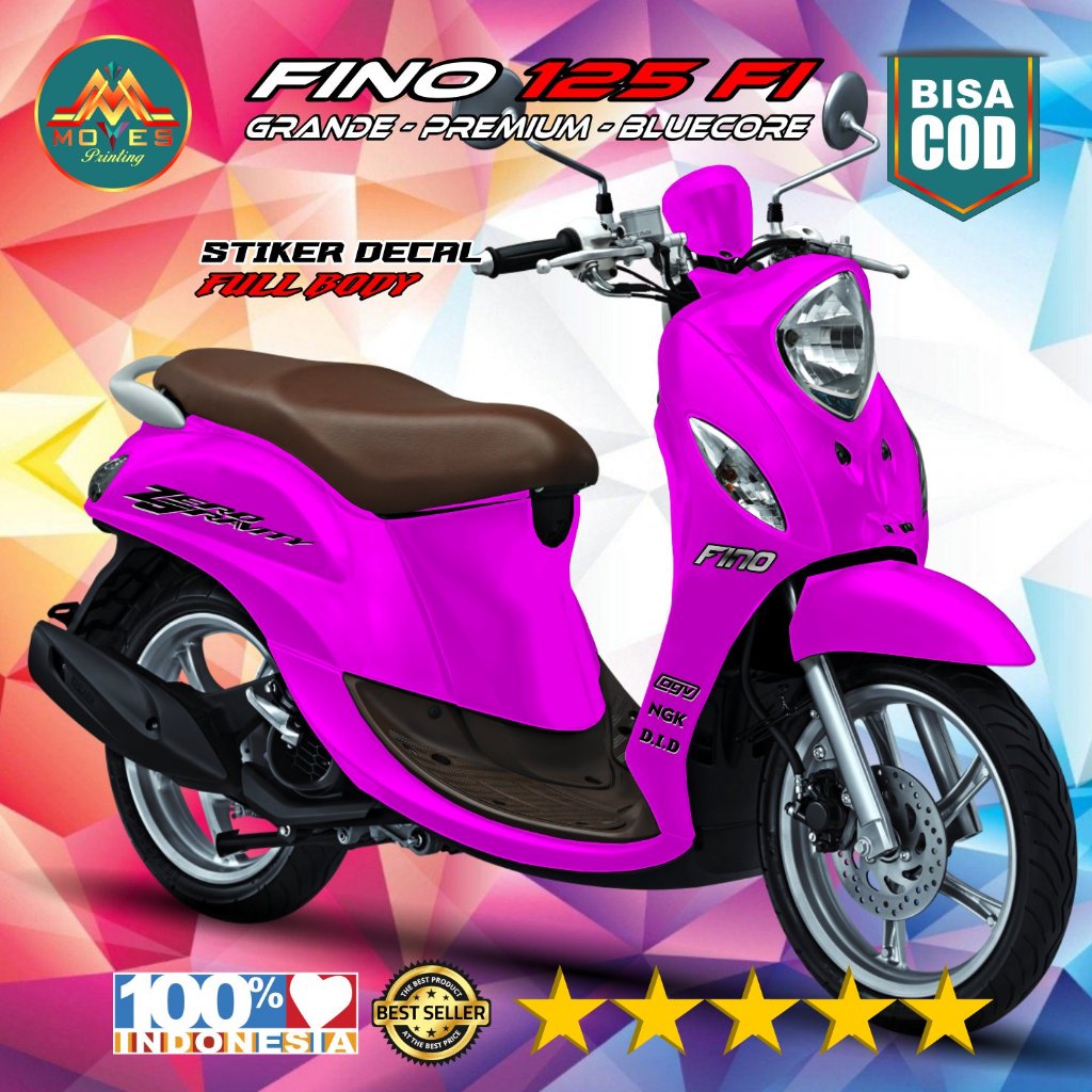 ( COD ) Decal Sticker Yamaha Fino 125 FI Full Body Simple Tahan Stiker Fino Grade Premium Blucore