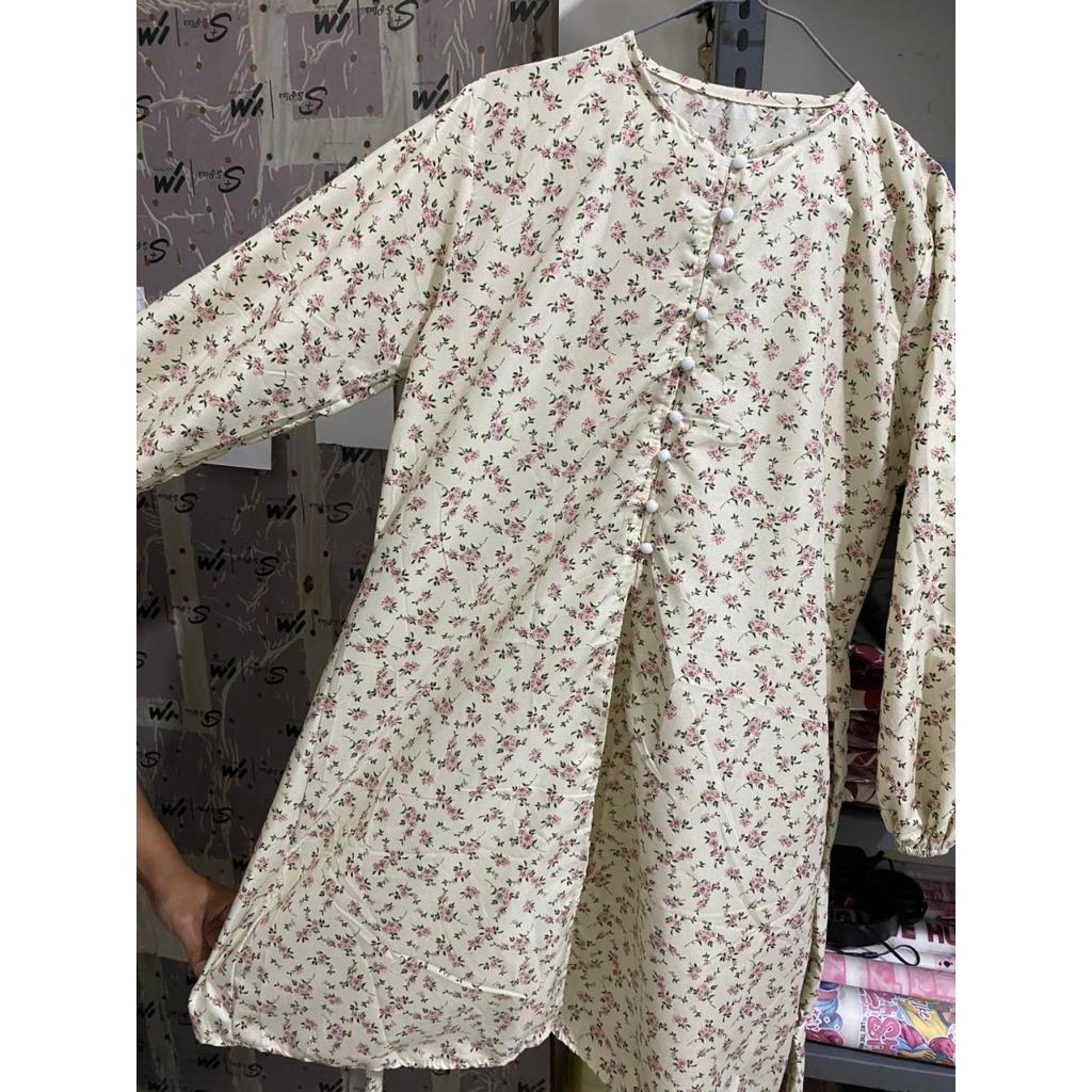 DOLLAR - ZER LONG TUNIK OUTER ROMANES ATASAN WANITA KOREAN STYLE AURA BUSUI FRIENDLY BAJU PEREMPUAN 