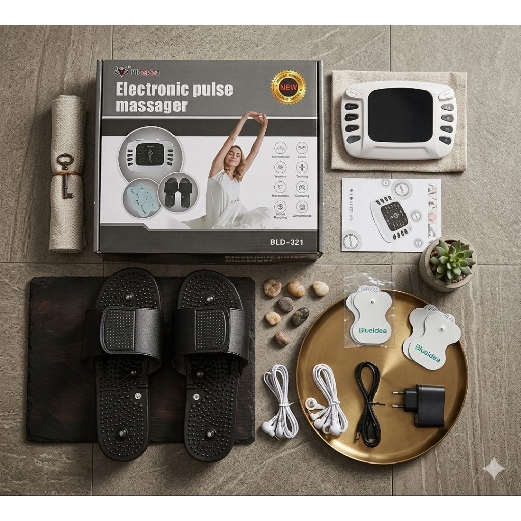 Sunmas foot massager bluiedea alat pijat akupuntur electronic pulse massager