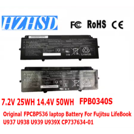 New FPCBP536 FPB0340S Laptop Battery For Fujitsu LifeBook U937 U938 U939 U939X 3310mAh
