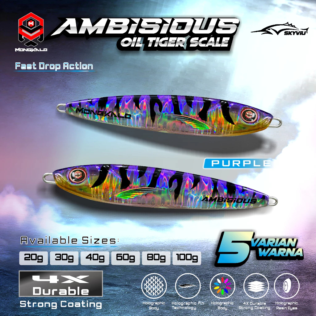 Mongkalo Ambisious Minyak noGID Tiger Candy 100 Ungu