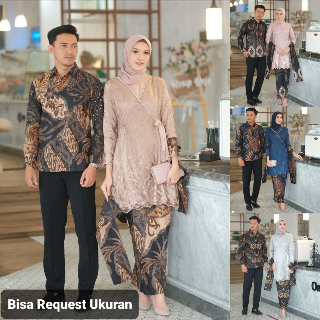BAJU SERAGAM BATIK COUPLE KEBAYA BROKAT PASANGAN SARIMBIT KELUARGA CUSTOM ANAK / ATASAN KEMEJA PRIA 