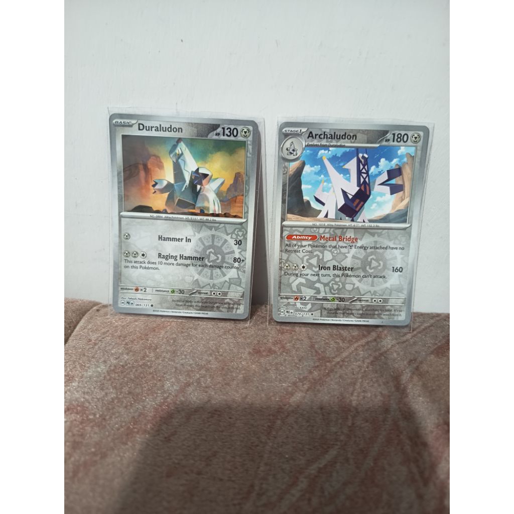 Kartu pokemon TCG English Reverse holo original (duraludon & archaludon)