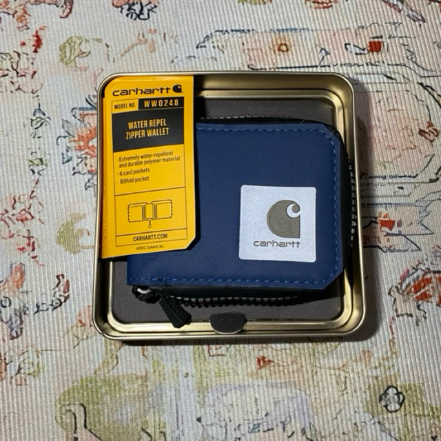 Carhartt Water Repellent Zipper Wallet Dark Blue