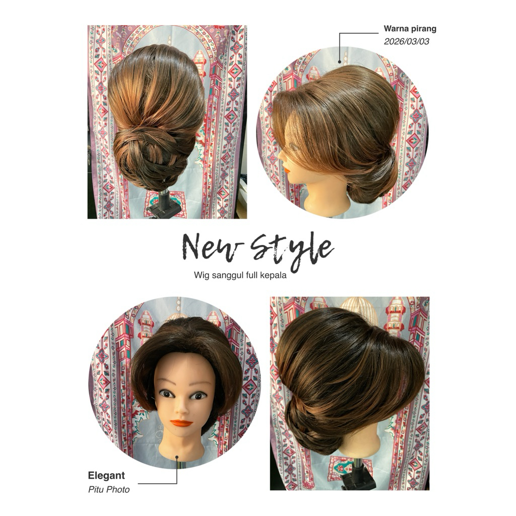 wig sanggul full kepala