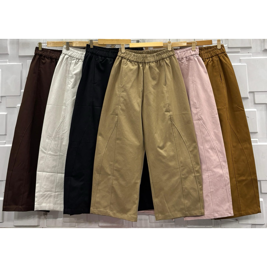 Celana barel pinggang full karet JinLing