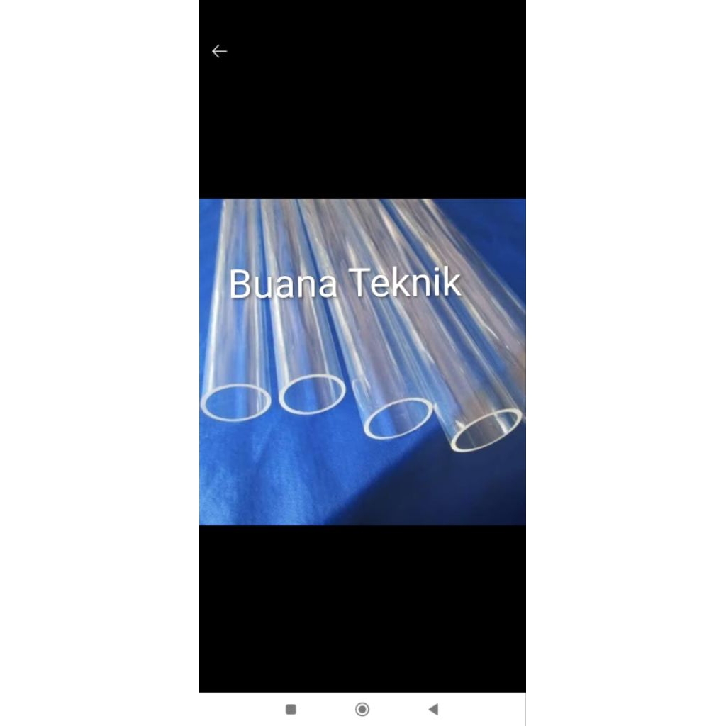 Pipa Akrilik Tabung Transparan 4" Inch x panjang 2 meter