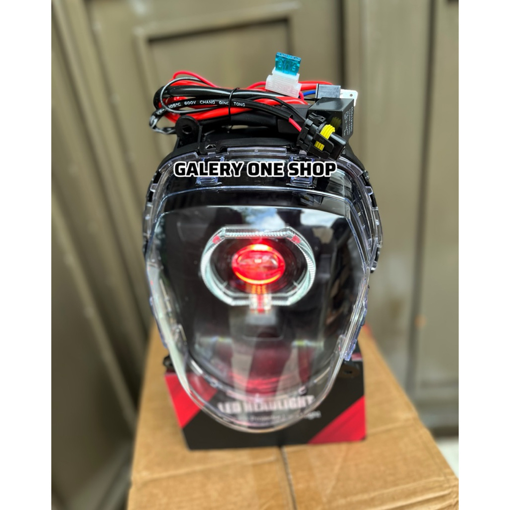 Reflektor set Biled Lampu depan Honda Genio set relay tinggal pasang