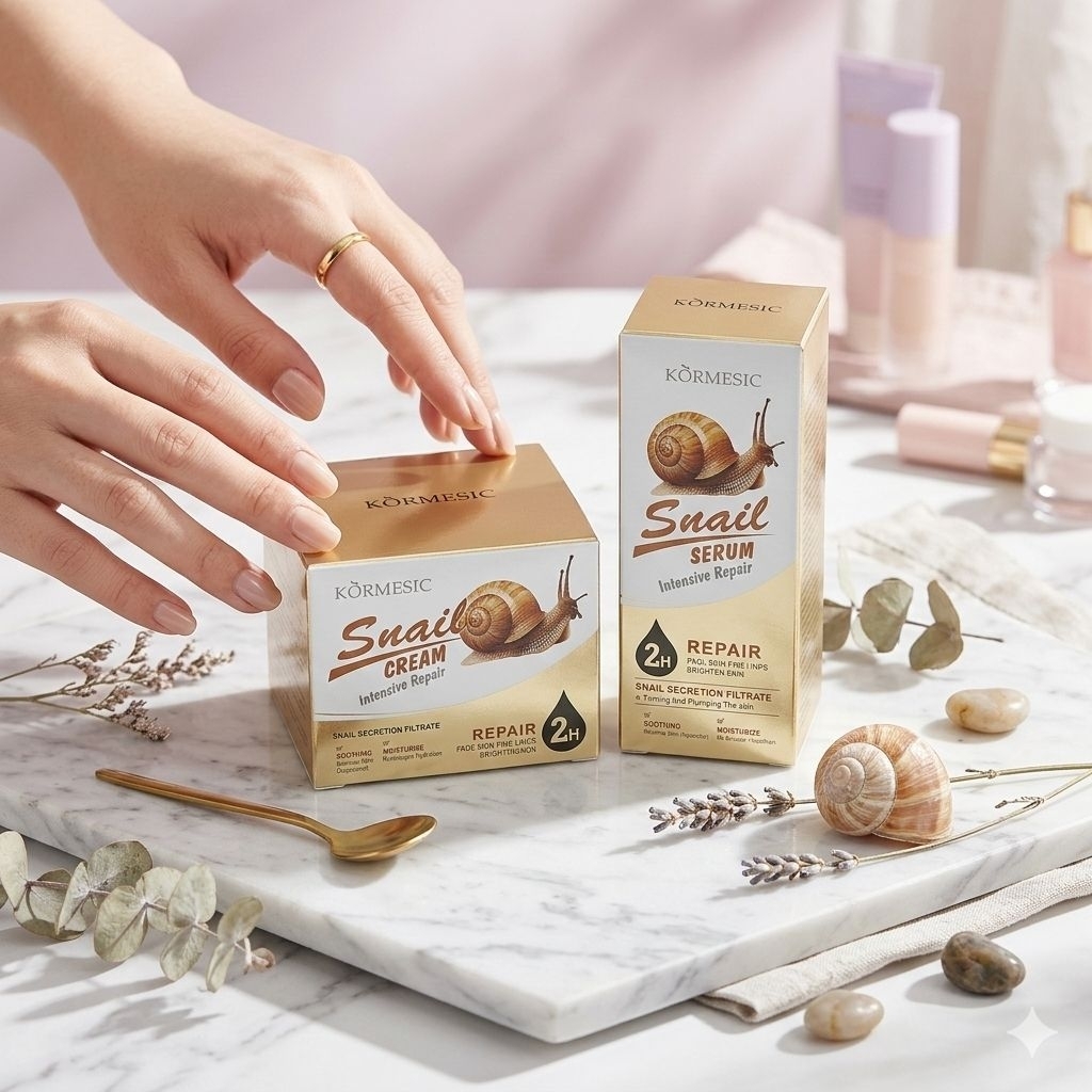 [ BPOM ] KORMESIC SNAIL REPAIR CREAM & SERUM