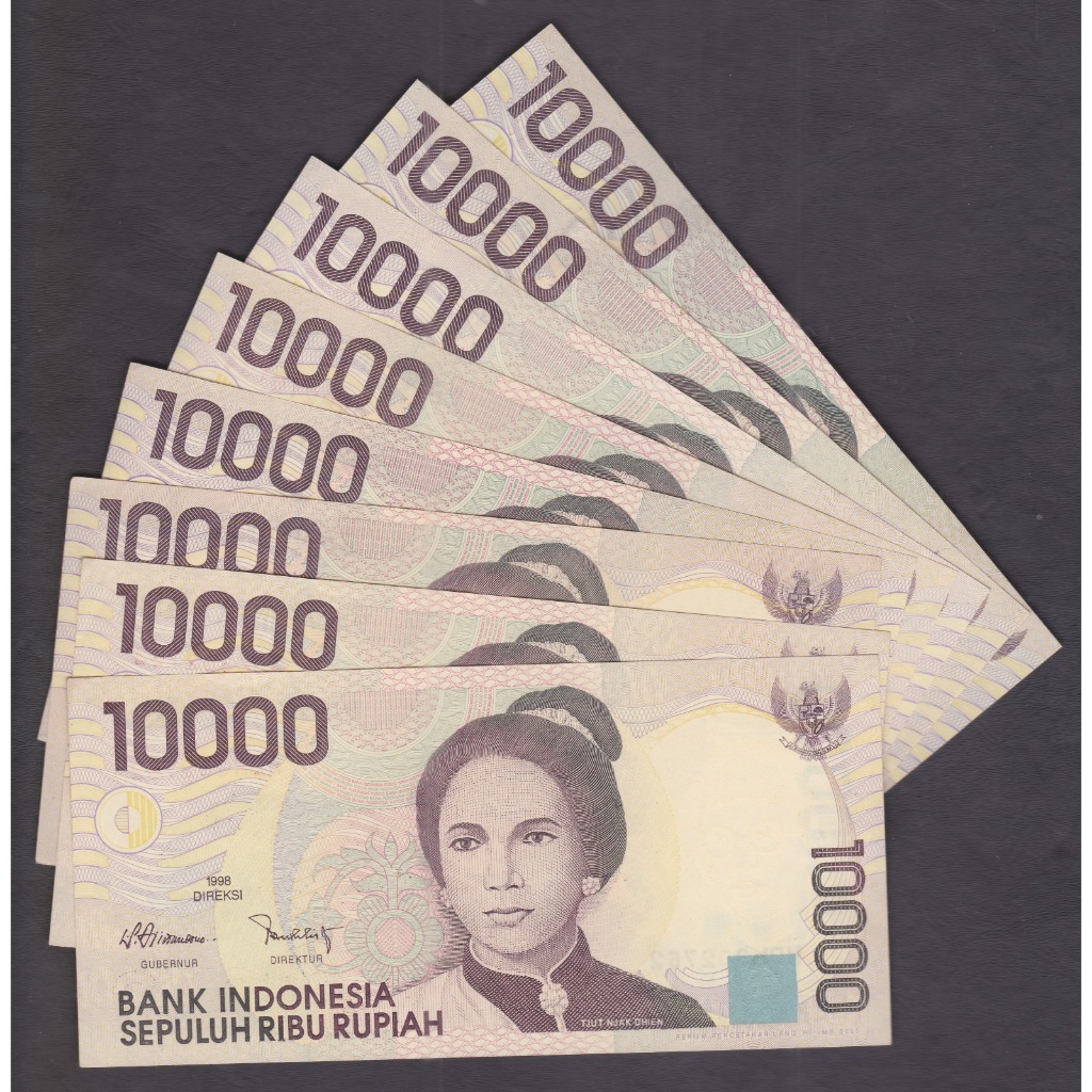 Uang Kuno 10000 Rupiah CutNyakDien 1998 UNC Original Murah