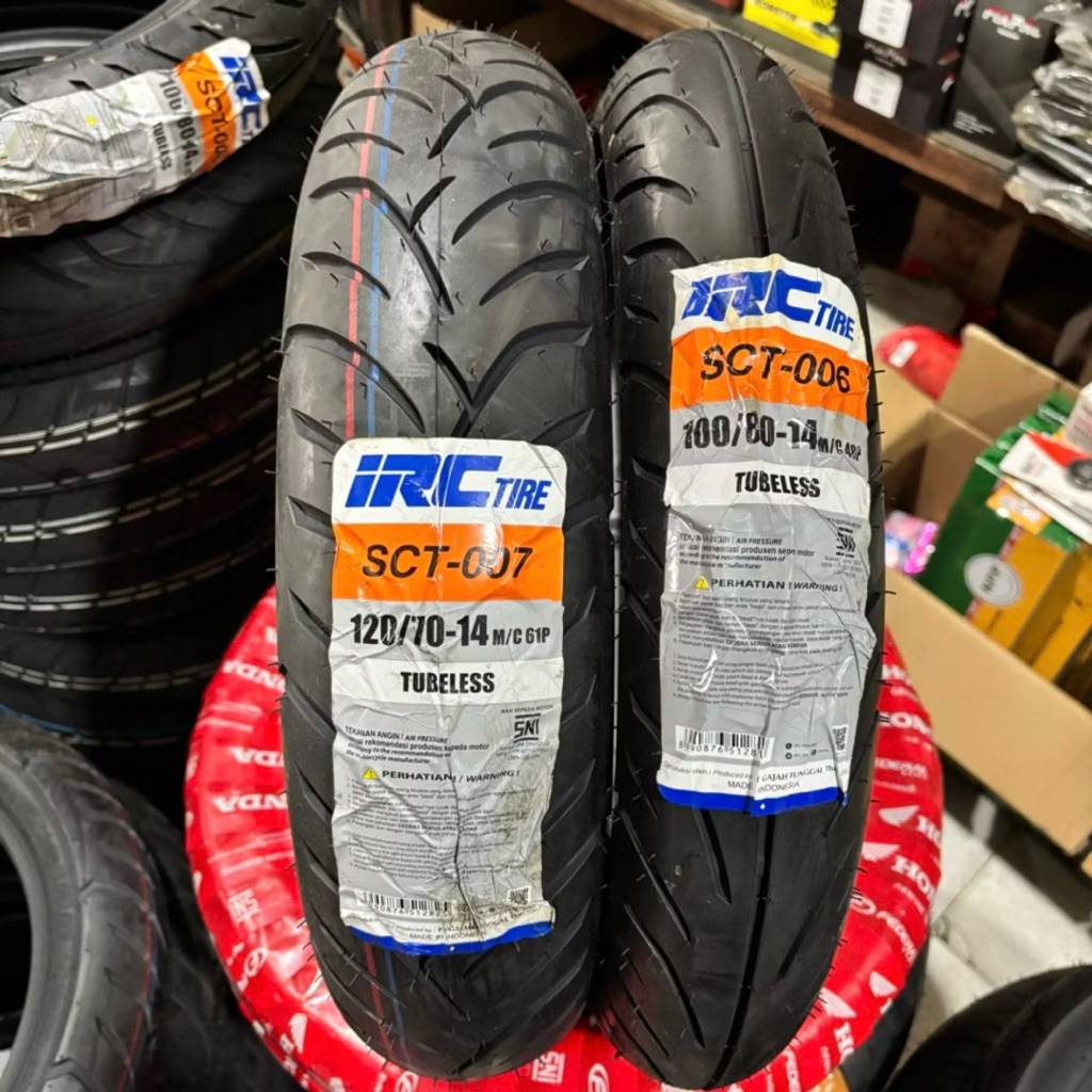 BAN LUAR IRC 100/80 - 120/70 RING 14 TUBELESS
