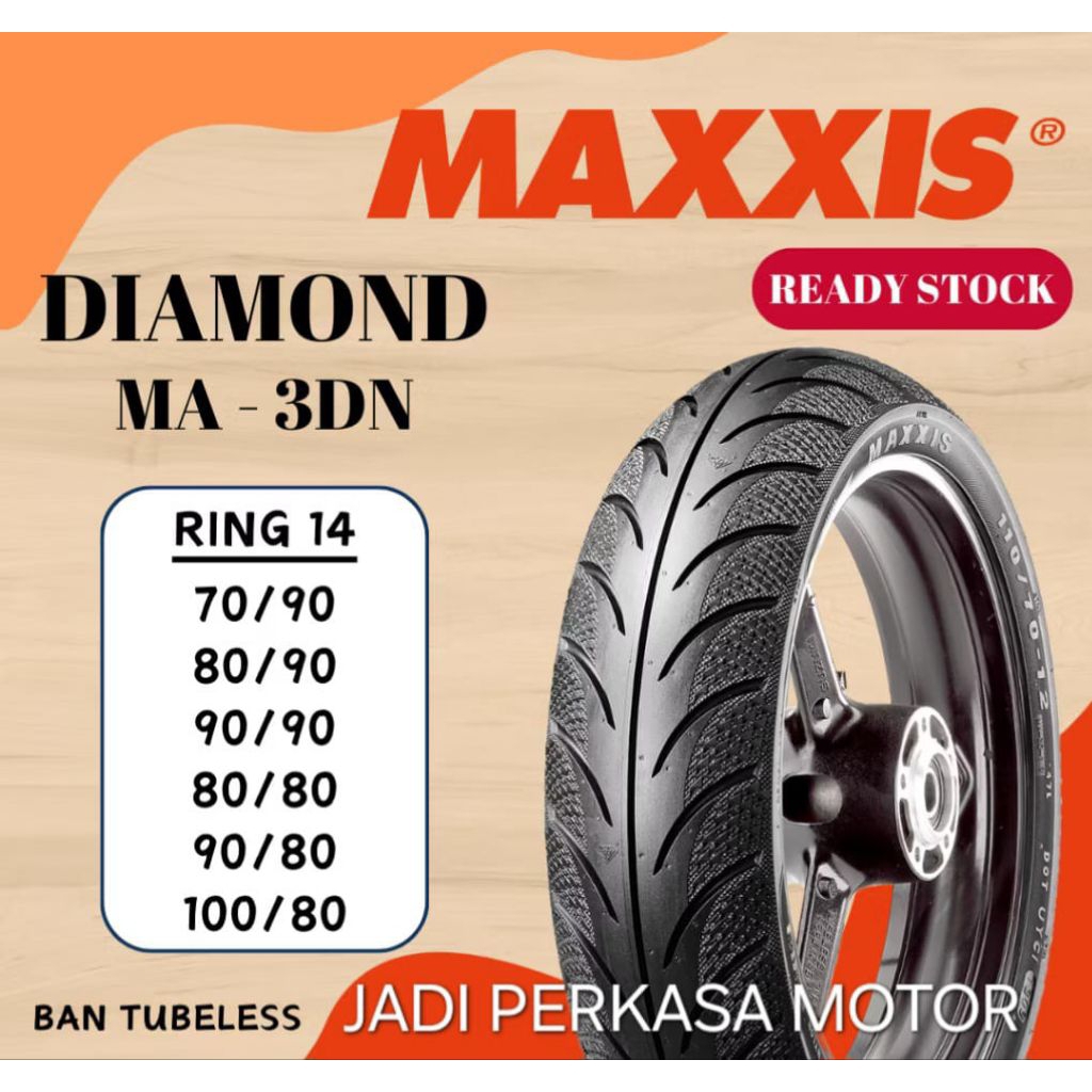 BAN LUAR MAXXIS DIAMOND MA 3DN TUBELESS RING 14