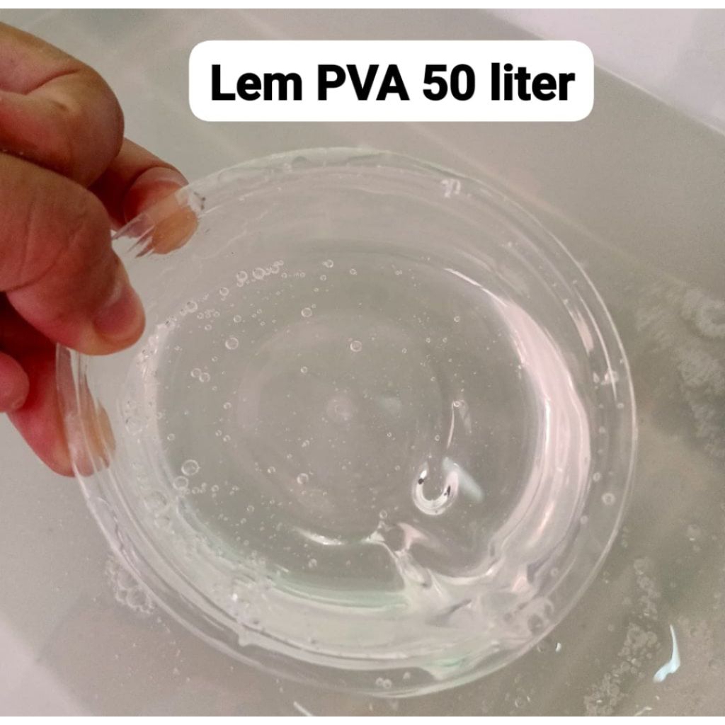 FIMI SHOP | Lem cair PVA 50 Liter Super Bening Clear Glue Slime | Kental Premium | Aman Kirim Pail