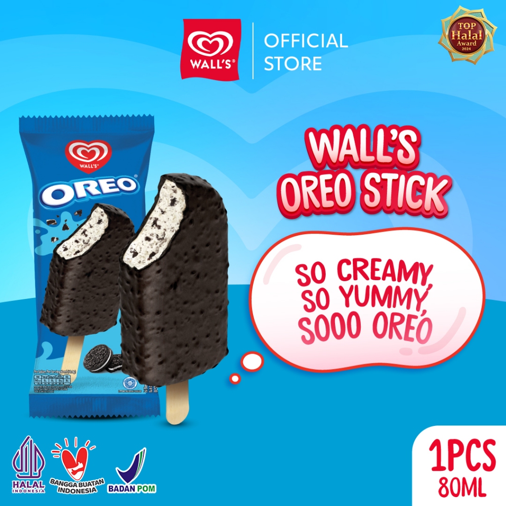 Wall's Oreo Stick 80ml - Wall's Es Krim / Ice Cream