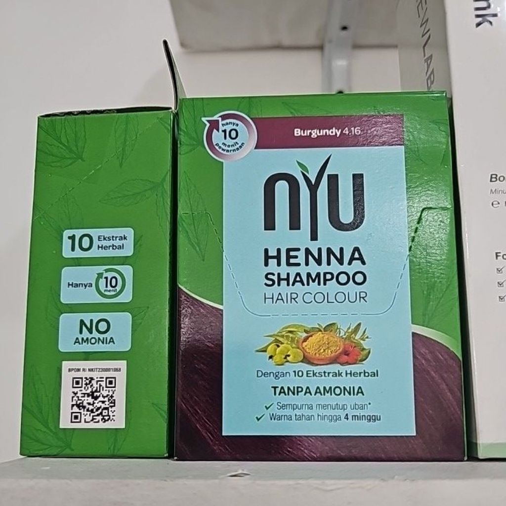 nyu henna shampoo hair colour burgundy 20 ml