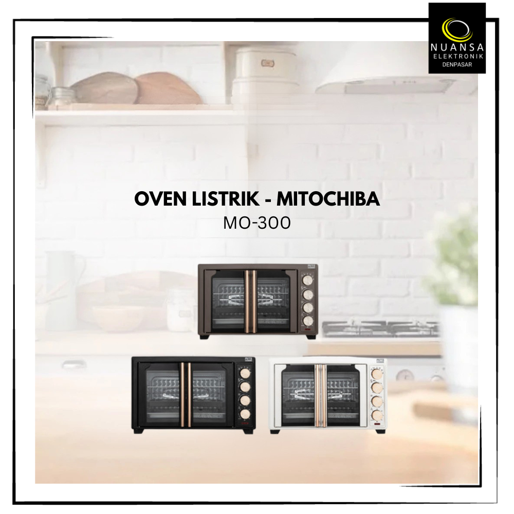 MITO Electric Oven MO300 / MO 300 / MO-300 Double Door 33 Liter | Oven Hemat Listrik Pemanggang Roti