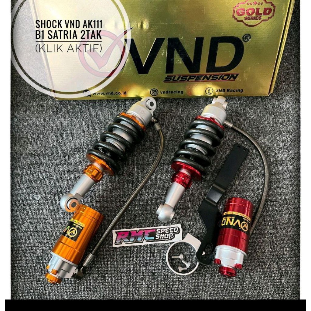 Shock Vnd Ak 111 B1 Pro satria 2tak / Shock tabung Vnd satria 2tak Hiu/lumba klik fungsi